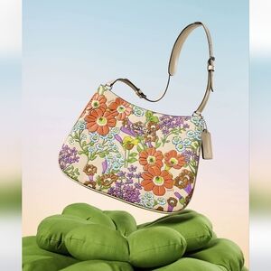 Coach Penelope shoulder bag with floral print Leather NWOT Spring Easter Bag